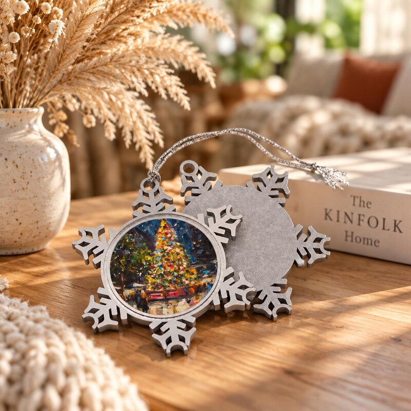 Sydney Christmas Tree Ornament, Pewter Snowflake