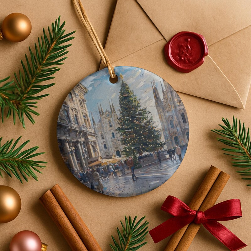 Milan Christmas Ornament - Duomo di Milano Holiday Tree Decoration, Italian Travel Keepsake Gift