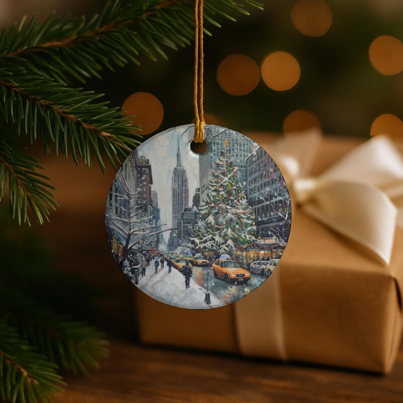 Empire State Building Christmas Ornament - NYC Skyline Holiday Decoration, New York Travel Gift Keepsake