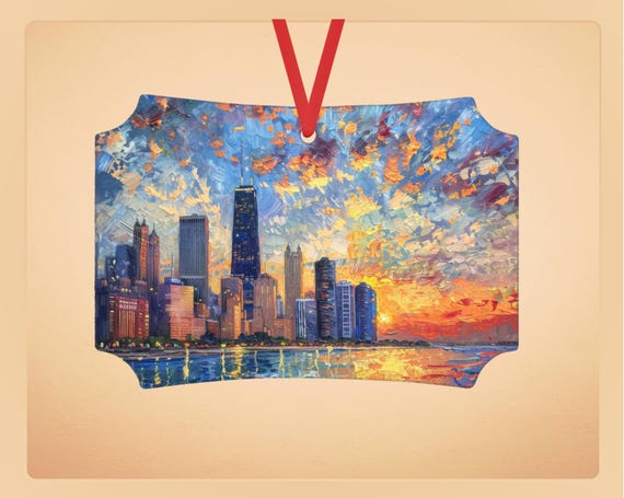 Chicago Skyline New Home Ornament, Thoughtful Housewarming Keepsake