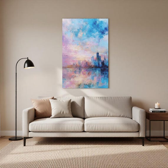 Chicago Skyline Horizon Canvas Wall Art