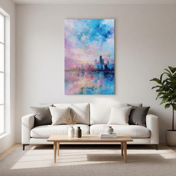 Chicago Skyline Horizon Poster Print