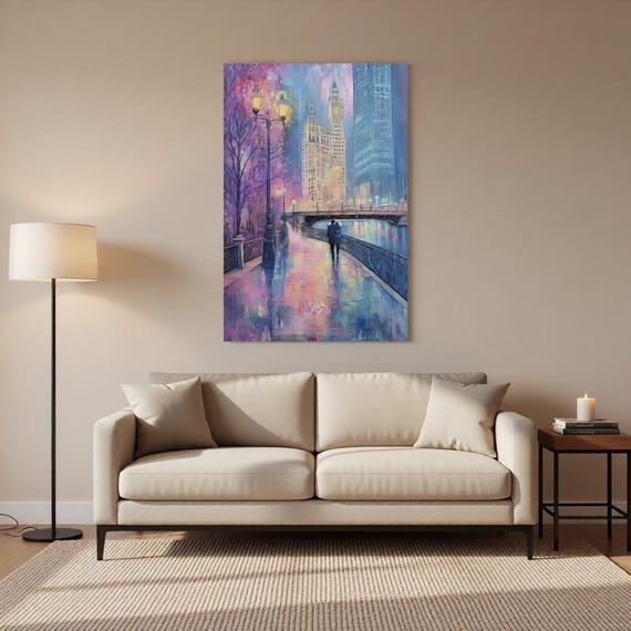 Chicago Riverwalk Couple Poster Print