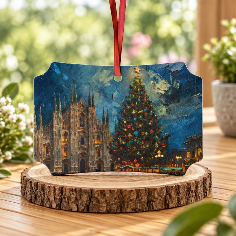 Milan Ornament | Piazza del Duomo Christmas Tree (Personalized)